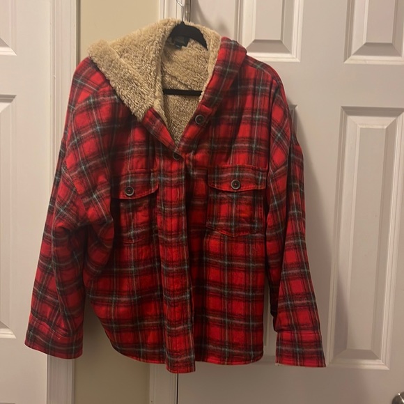 Red Flannel Fleece Lined Jacket